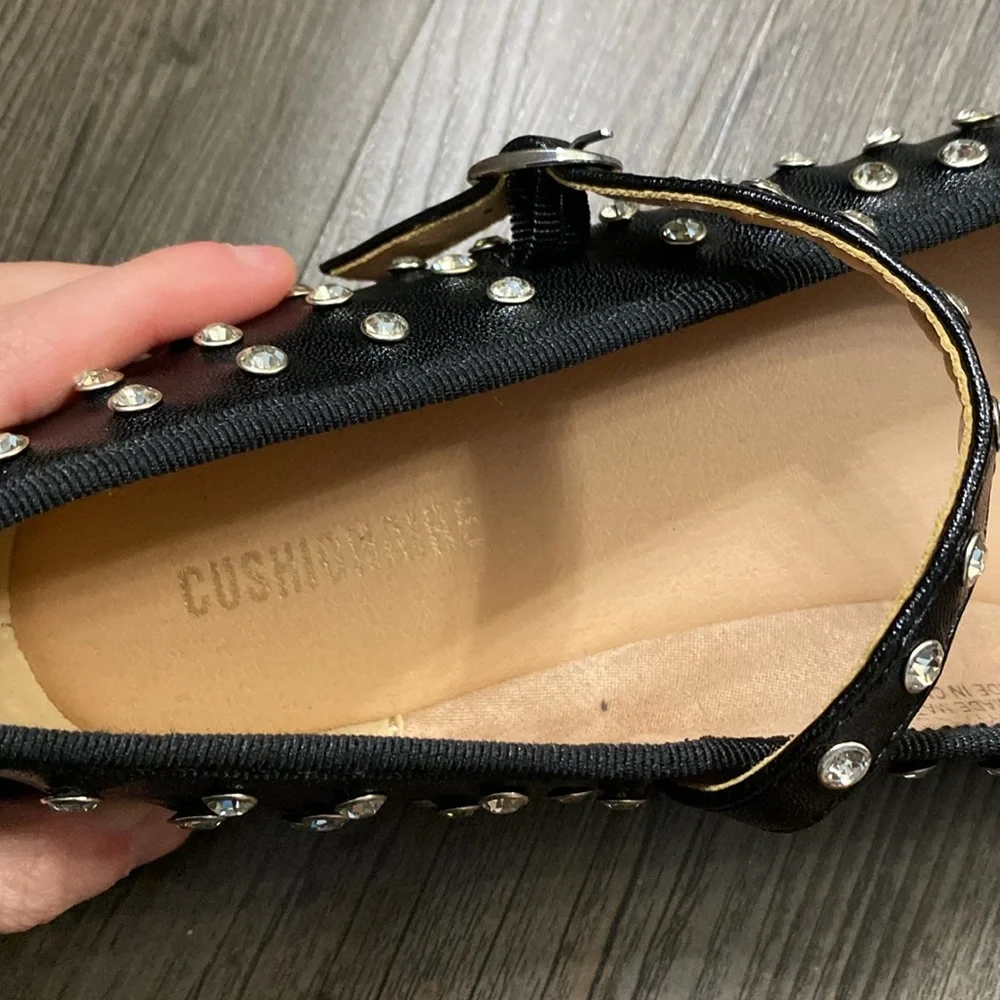 Cushionaire black and silver flash studded jewel Mary janes - Picture 6 of 8